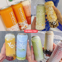BSBH Canettes en Plastique PET Personnalisables 500ml avec Logo pour Cafés et Boutiques de Boissons