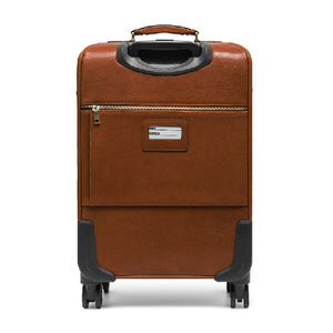 Dujiang Genuine Leather <b>Trolley</b> Case 4 Wheels Zipper Closure Business Travel Luggage Brown - Product Image 5