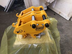 Attache rapide hydraulique pour mini-excavatrice de 0,8 à <span class=keywords><strong>4</strong></span> tonnes, à broches galvanisées nickelées et trempées, mini attache rapide - Product Image 1