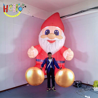 Costume de mascotte gonflable géant du Père Noël, tenue de gnome de Noël portable pour défilés et spectacles de fin d'année