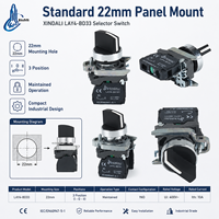 Commutateur rotatif à maintien LAY4-BD33 22mm 3 positions IP65 10A en métal et plastique 2NO pour panneaux de commande industriels