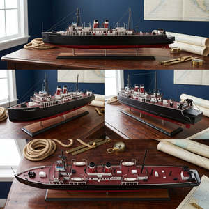 SS CITY of MILWAUKEEK VOITURE FERRY-BATEAU D'ARTISANAT EN BOIS - Product Image 2