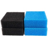 Éponge d'aquarium PU noire ou bleue, filtre à air à cellule ouverte, feuille de mousse bio pour étang de poissons, 30ppi, prêt à l'emploi,