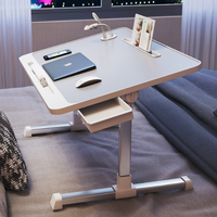 Verbeterde opvouwbare draagbare kleine bedtafel van aluminiumlegering, in hoogte verstelbaar computerbureau voor studeren in studentenhuizen