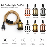 Douille de lampe vintage E27 avec prise UE, support de suspension style industriel, base d'ampoule Edison avec interrupteur