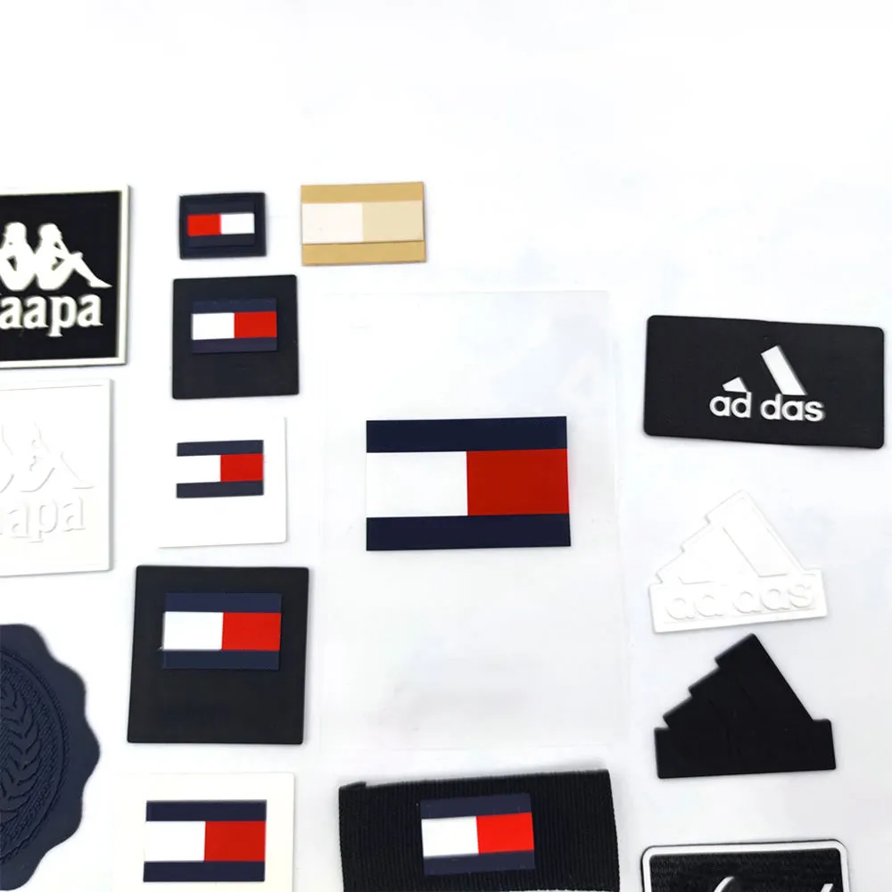 Conception de haute qualité 3D étiquette en silicone logo en caoutchouc gaufré étiquette de patch en silicone