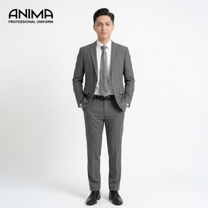 Veste de Costume Décontractée Slim Unie pour Homme, Revers Cranté, Double Fente, Haute Qualité, Vente en Gros - Product Image 1