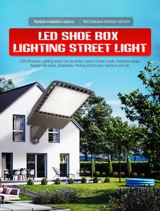 Lampadaire LED à détecteur de mouvement IP65 100W/200W/240W/300W, corps en aluminium, pour jardin, parking, avec alimentation CA pour usage routier LD-XH - Product Image 2