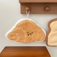 Handuk Gantung Bentuk Kue Roti Lucu FF6217, Hadiah Liburan, Handuk Gantung Bahan Coral Fleece Kartun untuk Rumah Tangga