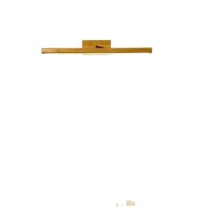 Applique murale linéaire moderne en bois pour salle de bain, avec éclairage LED à trois couleurs et intensité réglable pour miroir - Product Image 5