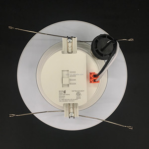 ETL FCC 6inch 15W nhôm <span class=keywords><strong>Led</strong></span> trang bị thêm Downlight baffle <span class=keywords><strong>TRIM</strong></span> E26 cơ sở Bộ chuyển đổi 5cct <span class=keywords><strong>Dimmable</strong></span> mờ để ấm 5cct Dip chuyển đổi - Product Image 4