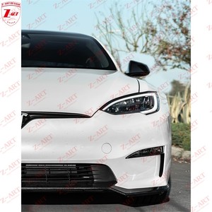 Z-ART pour modèle S en Fiber de carbone Frontlip pour modèle S en Fiber de carbone Spoiler avant pour Tesla modèle S <span class=keywords><strong>Plaid</strong></span> 2021 + - Product Image 4