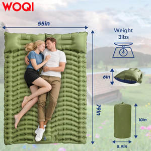 Colchón inflable para acampar Woqi 200x140x6cm ultraligero con almohada y bomba integradas para 1-2 personas, uso en exteriores - Product Image 3