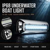 DAMAVO Lampe LED Submersible en Acier Inoxydable à Haute Luminosité Étanche IP68 pour Bateaux Marins et Opérations de Plongée