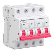 Disjoncteur solaire photovoltaïque DC MCB 1P 2P 4P sur rail DIN pour boîtier de combinaison de chaînes photovoltaïques, système de batterie OEM ODM CE Chayo