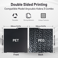Kobra 3 Combo 256*268mm hoja de acero de resorte placa de construcción de doble cara hoja de construcción de plataforma SmoothH1H para impresora 3D Anycubic