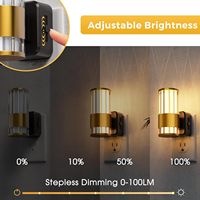 Veilleuse LOHAS rotative à brancher sur prise murale, luminosité réglable, pour enfants et adultes, chambre à coucher, lampes de nuit modernes pour couloir, escalier