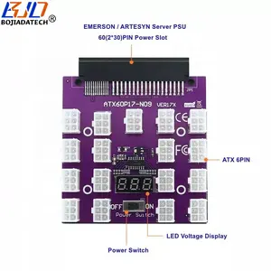 17 Ports PCIe 12V 6Pin Connector Breakout Board Adapter Für EMERSON ARTESYN 7001606-J000 /J002 Server Netzteil Netzteil