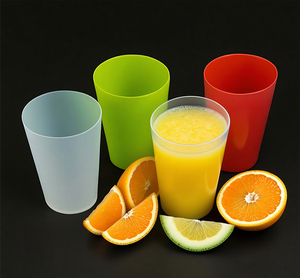 300ML <b>Reusable</b> Frosted Stadium <b>Cup</b> Custom Logo Eco-Friendly Plastic Party Club Drinkware Mug for Music Festivals Events 10OZ - Product Image 4