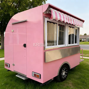 2025 Multi Purpose <b>Portable</b> Stainless Steel Mobile <b>Kitchen</b> Ice Cream BBQ Food Truck Trailer - Product Image 2
