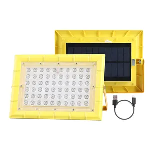 Dingdian светодиодный USB перезаряжаемый и работающий на солнечных батареях, 80 Вт, уличный водонепроницаемый внешний аккумулятор, портативный мощный магнитный Солнечный прожектор для кемпинга