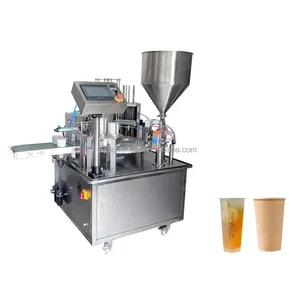 Máquina de llenado de agua rotativa personalizable, máquina de sellado de vasos de papel, maquinaria de llenado de líquidos
