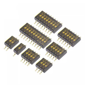 Interrupteur DIP DS-03B <span class=keywords><strong>Eker</strong></span> Bleu 3 pôles SPST à travers trou, bornes en bronze phosphoreux plaqué or, 100mA 50VDC, pas de 2,54 mm, -20-70°C - Product Image 5