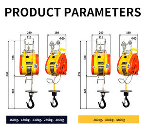 Pergerakan cepat mudah dibawa ringan daya Motor liontin perlindungan stasioner untuk 230kg kerekan listrik kecil dengan Remote - Product Image 5