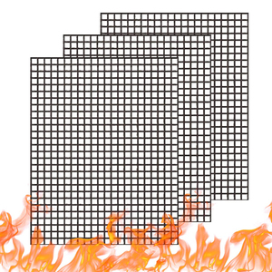 Quick Shipment Tariff Reduction 40x33cm Non-Stick Reusable <strong>Grill</strong> Mats Baking Accessories for <strong>Grilling</strong> Meat, <strong>Vegetables</strong> - Product Image 1