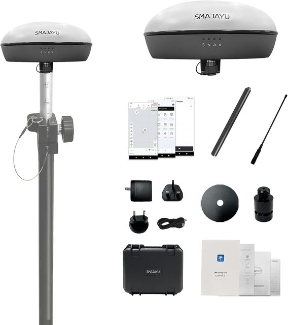 SMA20 Pro RTK Base Station GNSS Receiver GPS Land Survey Equipment, Connect with Drones/UAVs, 1408 Channels, NOAA/PPK