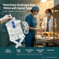 Fournitures vétérinaires en gros : Sac de drainage urinaire avec tube spiralé pour chien