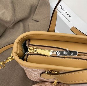 豪华设计师便携式水桶包拉链闭合聚酯几何图案中国在线批发模型6608 - Product Image 6