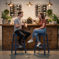Tabouret de bar extérieur résistant aux UV, personnalisé en HDPE, pour patio, îlot de cuisine, bord de piscine
