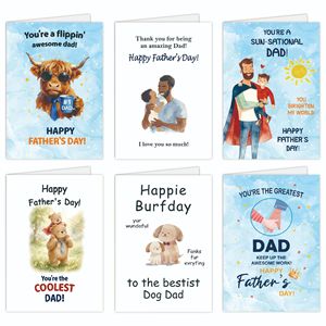 Biglietti d'Auguri Premium per la Festa del Papà con Busta, Design Personalizzato Scritto a Mano, Set Regalo per Papà - Product Image 2