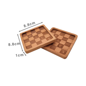 Beechwood Creative <b>Tea</b> <b>Cup</b> Coaster, Chinese <b>Tea</b> Ceremony <b>Tea</b> <b>Cup</b> Coffee Heat Insulation Mat, Walnut Wood Multi-Size Coaster <b>Set</b> - Product Image 1