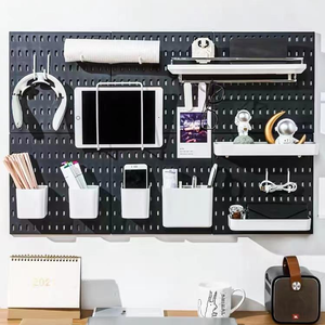 Pegboard — étagère murale en plastique, rangement pour salon et cuisine, 1 pièce, vente en gros - Product Image 2