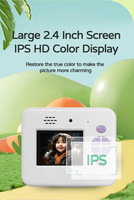 Appareil photo instantané mignon et compact pour enfants, bleu, impression thermique HD 1080P, papier photo inclus, écran 2,4 pouces, <10x
