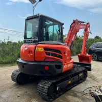 Excavatrice hydraulique d'occasion de haute qualité 6 tonnes KX165, mini-excavatrice compacte sur chenilles d'occasion KUBOTA KX165-5 à vendre