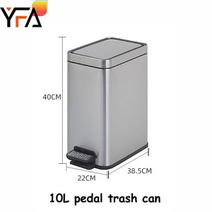 Cubo de basura doble para hotel de 10L/15L, cubo de basura de acero inoxidable, cubo de basura <span class=keywords><strong>con</strong></span> <span class=keywords><strong>pedal</strong></span> accionado por pie, cubo de basura <span class=keywords><strong>con</strong></span> <span class=keywords><strong>pedal</strong></span> - Product Image 4