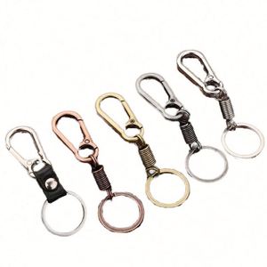 Wholesale Luxury Business Gifts Spring Keychain with Enamel Mountain Buckle Metal Material for Car <b>Backpack</b> Keyholder - Product Image 1