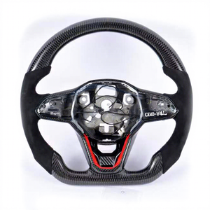 <span class=keywords><strong>Volant</strong></span> en fibre de carbone avec affichage LED de <span class=keywords><strong>r</strong></span>égime moteur pour V-W V Olkswagen Golf8 MK8 8R GTI <span class=keywords><strong>R</strong></span>-<span class=keywords><strong>Line</strong></span> Virtus Tayron - Product Image 1