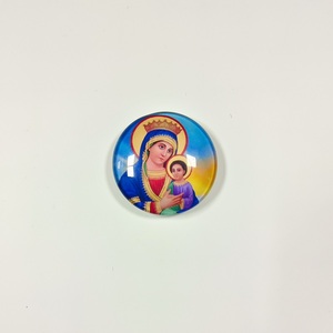 Imán Redondo Magnético para Refrigerador con Diseño de Jesús, María y Cruces, Tamaño Personalizado, Gran Venta 2024 - Product Image 1