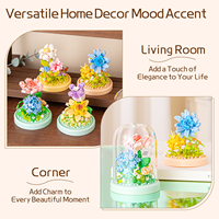 Lot de blocs de construction Gardenia Carnation, 140 pièces, mini-briques en forme de dôme floral, fournisseur en gros, cadeaux de la Fête des Mères, décoration