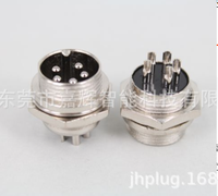 Connecteur d'aviation GX12 GX16 - Câble de raccordement, prise aviateur, contact en cuivre pour circuit imprimé, boîtier en alliage de zinc, IP67, 3A 10A 60V