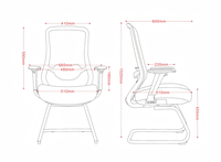Chaise de bureau ergonomique moderne en maille pour visiteurs, avec hauteur réglable et fonctions pivotantes, idéale pour le bureau à domicile et le salon