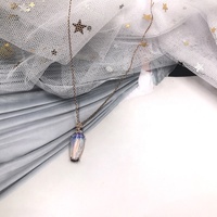 Collier Pendentif Feuille de Plante Océanique en Émail et Opale Blanche d'Australie, en Argent Sterling 925 Massif Plaqué Or 18K, pour Femme, Bijoux Fins