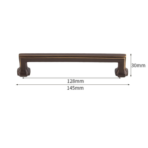 欧洲纯黄铜复古橱柜门把手衣柜抽屉古董青铜拉手旋钮 - Product Image 6