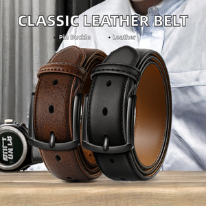 Cinturón de Cuero Clásico para Hombre, Hebilla de Aleación, 3.5cm de Ancho, Casual/Ejecutivo, OEM Disponible - Product Image 2