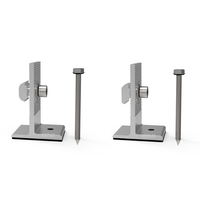 Kit de montage solaire sur toit UISOLAR avec pied en L, vis de fixation, pince pour joint de toiture, compatible avec les toits métalliques