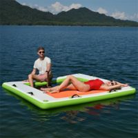 Nouveau produit Portable PVC maille piscine Dock gonflable eau plate-forme de natation tapis flottants pour la mer